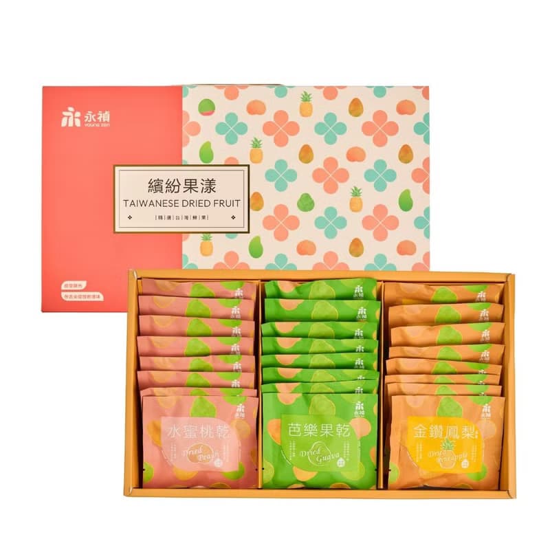 【永禎】繽紛果漾- 綜合果乾禮盒 | 經典6入組/隨手包24入組