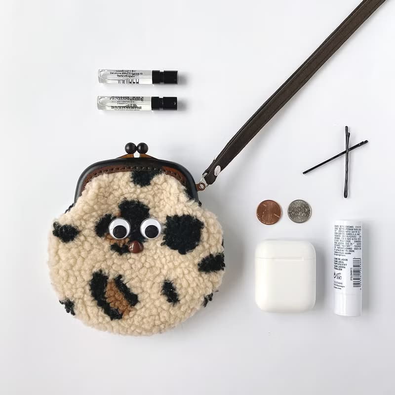 抱豹毛毛怪 / 塑膠口金 / 零錢包 / 筆袋 / 掛飾鑰匙圈