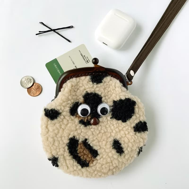 抱豹毛毛怪 / 塑膠口金 / 零錢包 / 筆袋 / 掛飾鑰匙圈