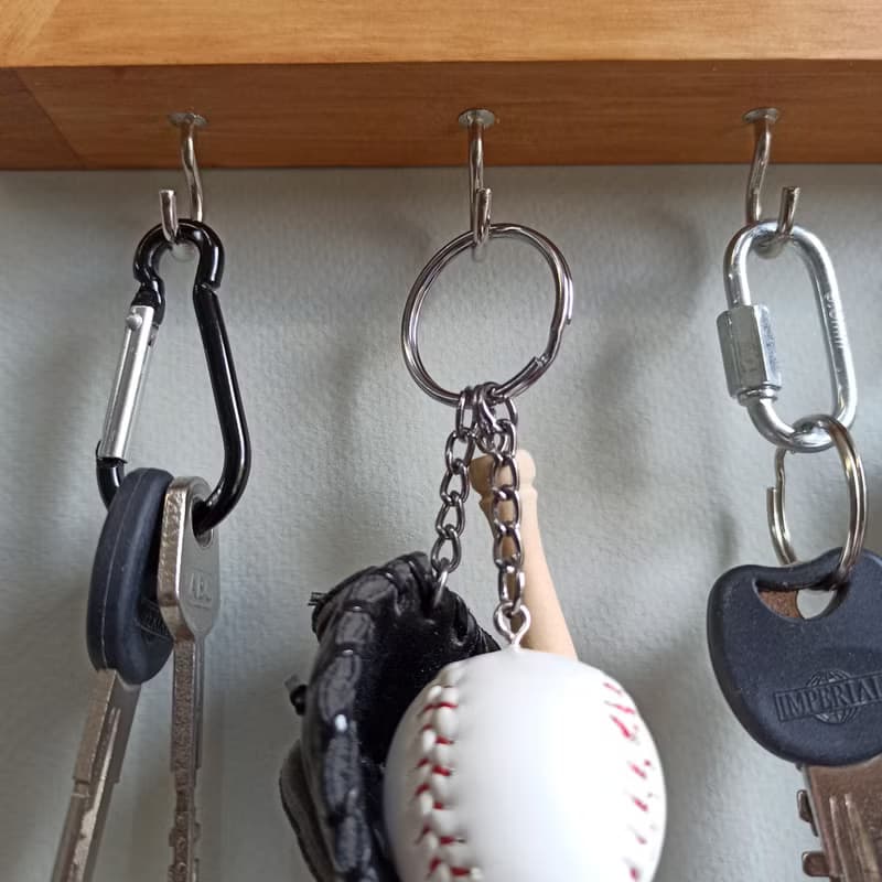 Wooden wall key holder Mountains peaks (dark blue tops)