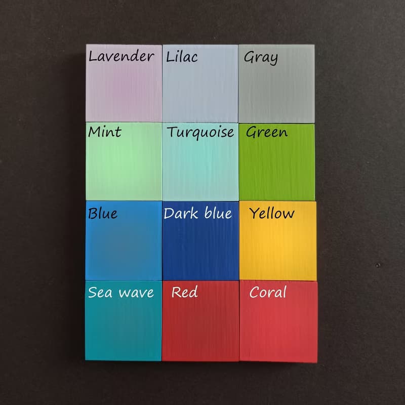 Wooden wall key holder Mountains peaks (dark blue tops)