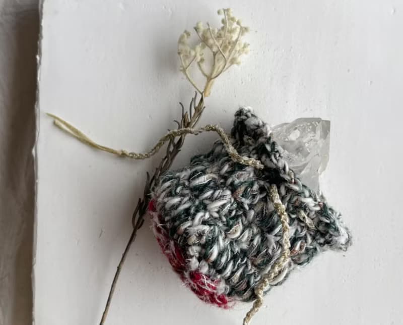 Knitting 生命之花束口袋 - 下雪也暖呼呼