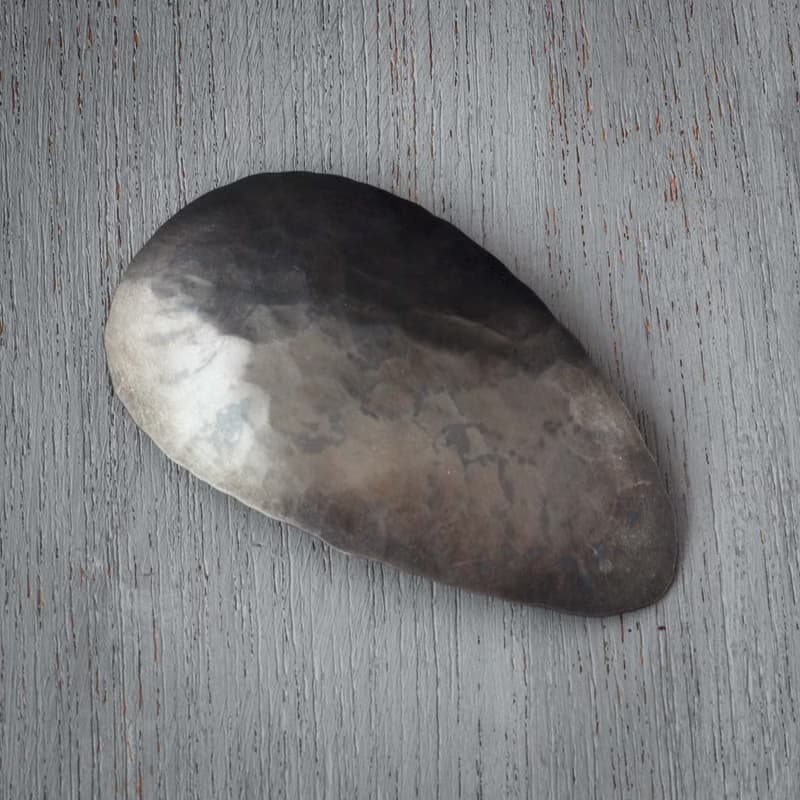 黒染めの純銅製・銀箔ちらしの茶さじ- Tea Scoop - KOTO TEA