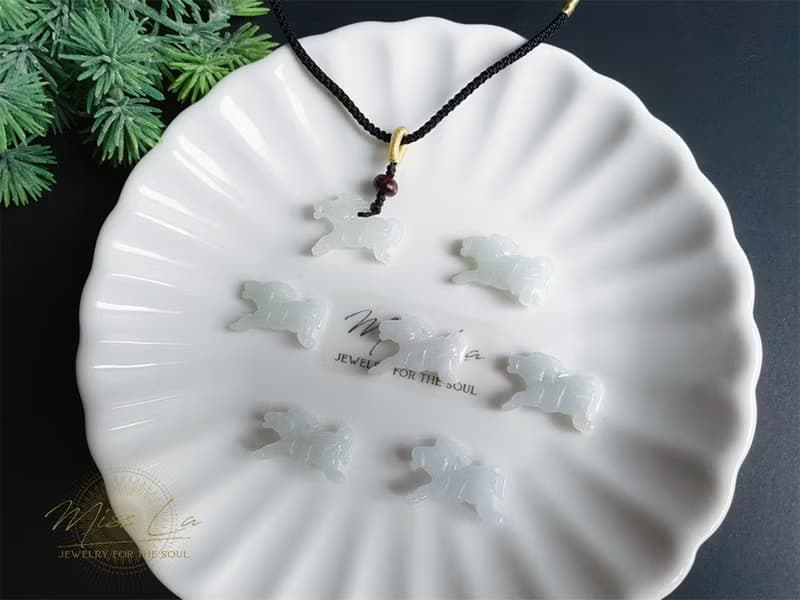 天然緬甸玉 翡翠 種水好 手工雕 馬 事業有成 項鍊 禮物 馬