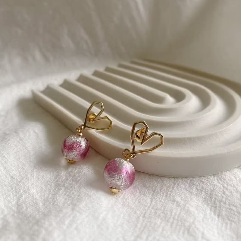 【Cinnamonmon 希娜夢夢 香氛飾品】幾何愛心 | 精油耳環