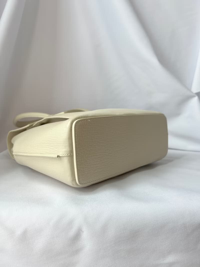 Loewe罕有絕版米白色皮革肩背帶手提手環斜背包 日本中古vintage