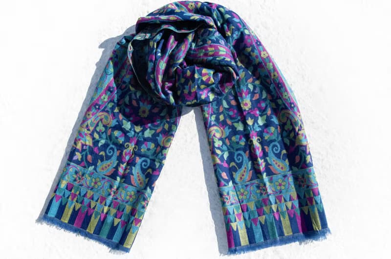 喀什米爾Pashmina 克什米爾 羊絨圍巾 編織圍巾 手工編織Cashmere