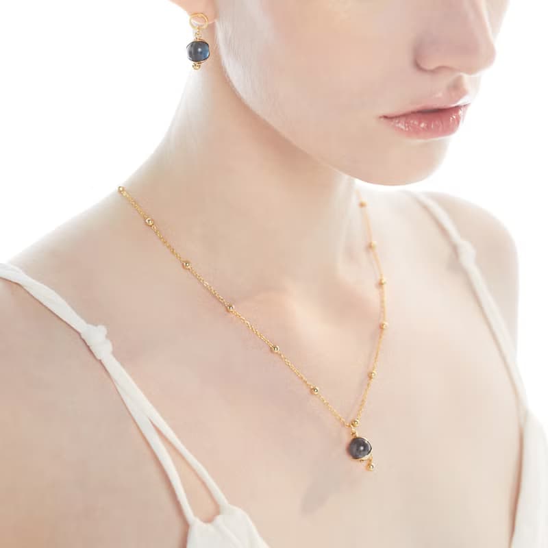 LUNAR  月蝕拉長石項鍊