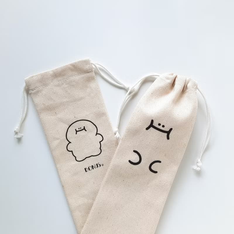 H仔環保吸管收納袋 加長款 - 圓滾滾