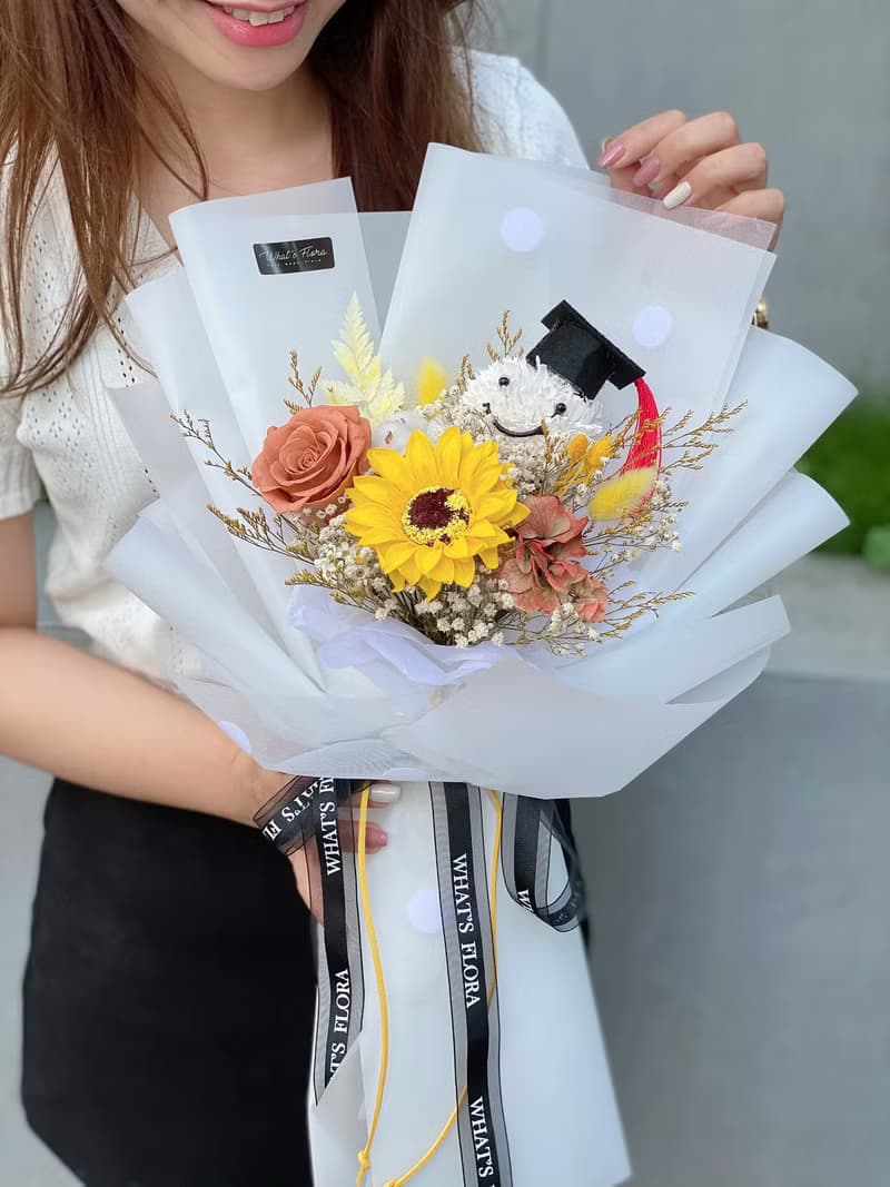 畢業花束 \星空\ 向日葵花束 乾燥花束 畢業快樂