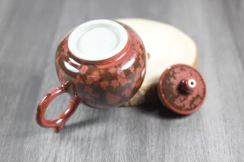 【母親節禮物】赤陽 結晶釉 手拉坏茶壺 鶯歌名家葉敏祥作品