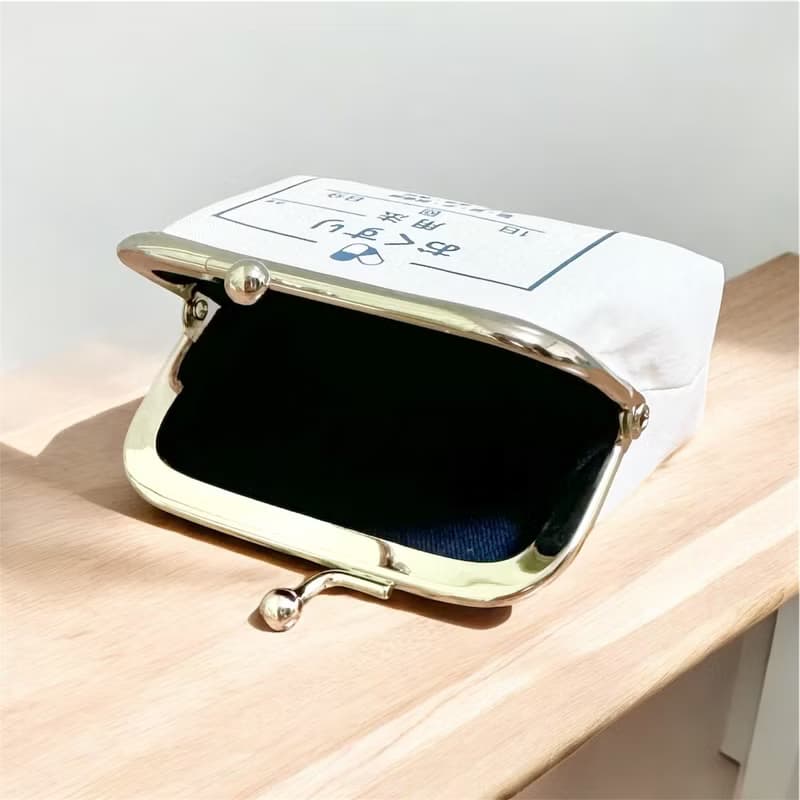 【受注製作】手のひらサイズ 薬袋 シンプル がま口 小銭入れ ピルケース