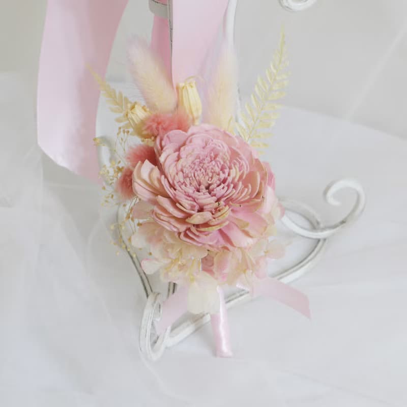 夢幻粉紫白捧花 結婚花束永生乾燥花畢業謝師禮物生日畢業禮物