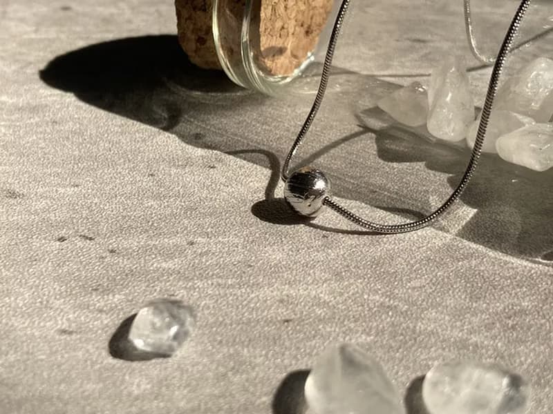 【Planet。天鐵隕石項鍊】天然鎳鐵隕石球、圓球、天外之星|鎖骨