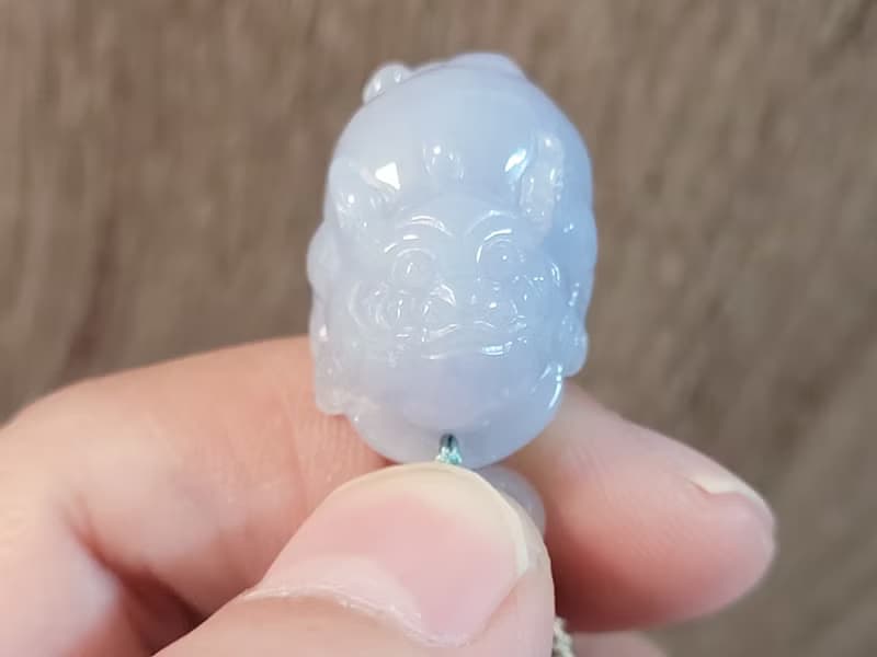 【親翠】天然翡翠 冰濃藍紫 | 胖霸氣招財三腳金蟾 | 調整式繩鍊