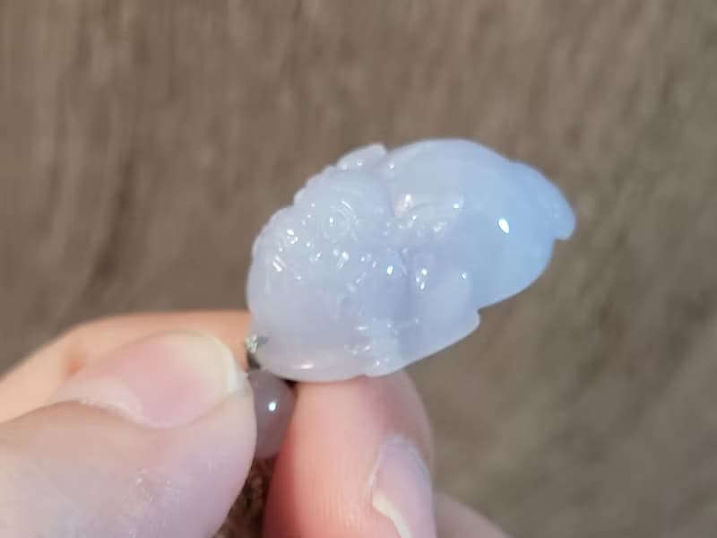 【親翠】天然翡翠 冰濃藍紫 | 胖霸氣招財三腳金蟾 | 調整式繩鍊