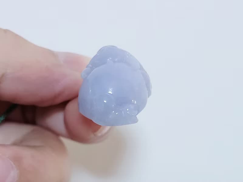 【親翠】天然翡翠 冰濃藍紫 | 胖霸氣招財三腳金蟾 | 調整式繩鍊