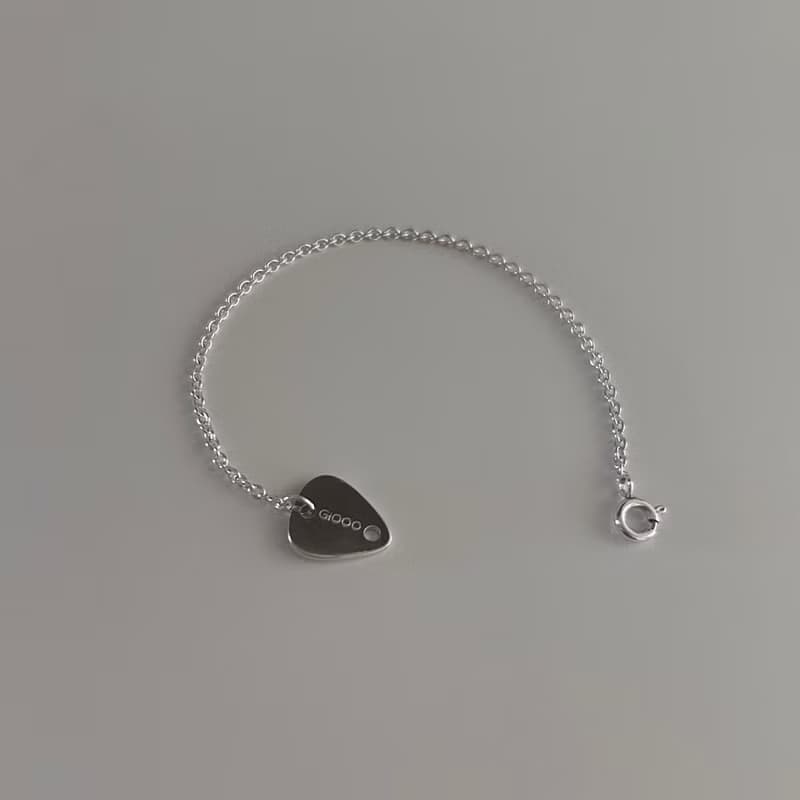 pick 吉他彈片 925純銀 手工手鍊