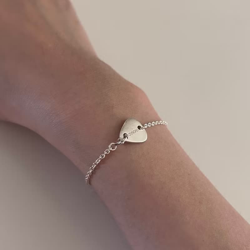 pick 吉他彈片 925純銀 手工手鍊