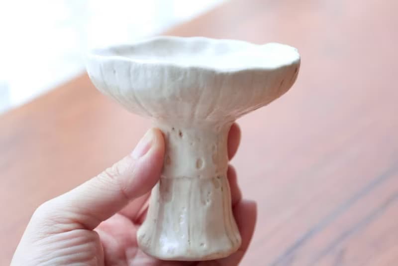 【喬遷禮物】白精靈蘑菇香座醬料盤擺飾盤侘寂風雕塑擺件收藝術