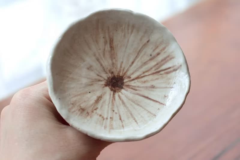 【喬遷禮物】白精靈蘑菇香座醬料盤擺飾盤侘寂風雕塑擺件收藝術