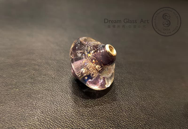 骨灰/毛髮琉璃珠-UFO-宇宙之航-單顆價格(含項鍊)*訂製骨灰珠項鍊