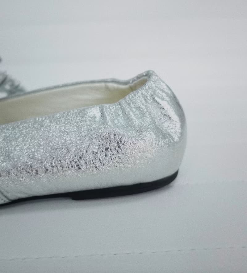 非對稱 柔軟蝴蝶結芭蕾舞鞋 手工製