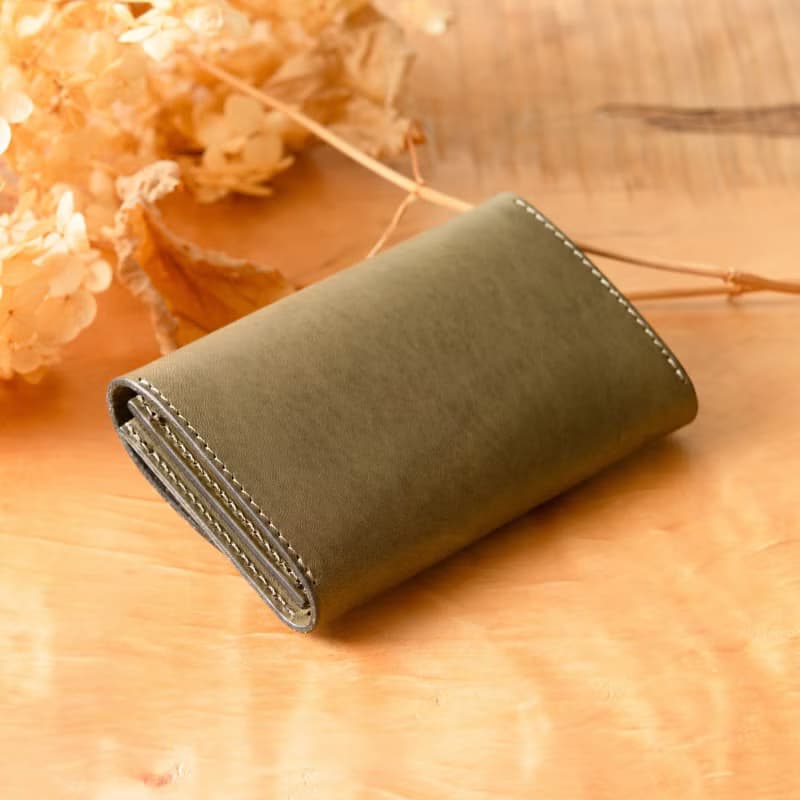 シンプルなマチつきカードケース 名刺入れ　Patan-card マチつき #ElephantGray【入学祝】【就職祝】【カスタム可能なギフト】