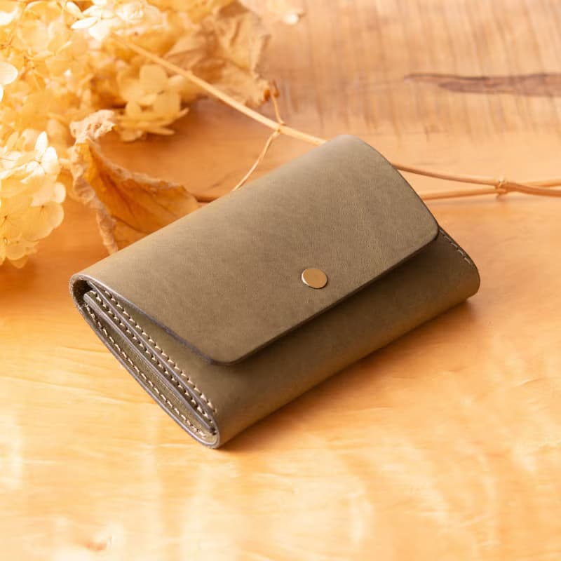 シンプルなマチつきカードケース 名刺入れ　Patan-card マチつき #ElephantGray【入学祝】【就職祝】【カスタム可能なギフト】