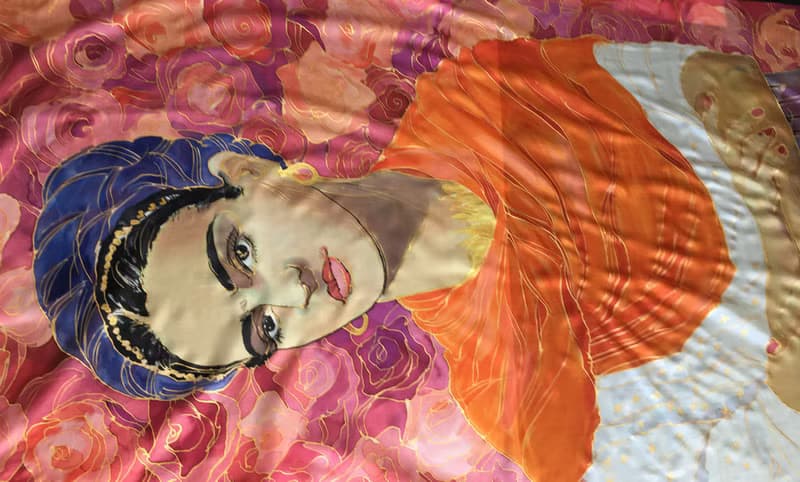 Frida Kahlo帶著紅色圍巾