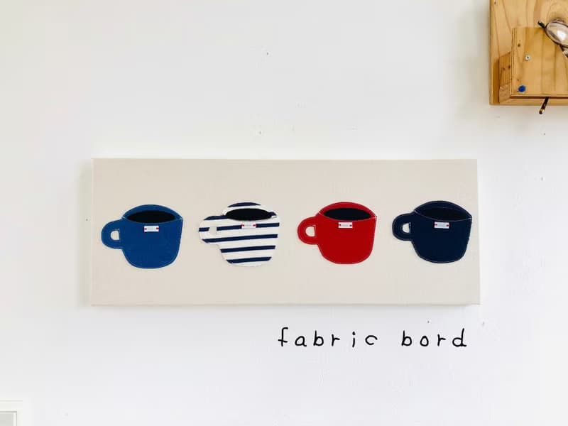 ファブリックパネル  cafe time
