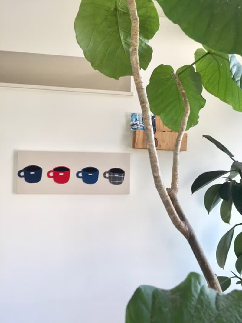 ファブリックパネル  cafe time