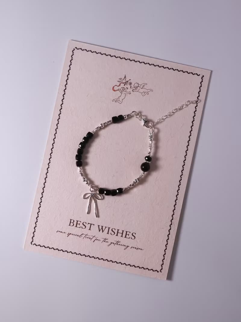 黛影。尖晶石方糖切工 Spinel S925純銀 時髦水晶手鍊