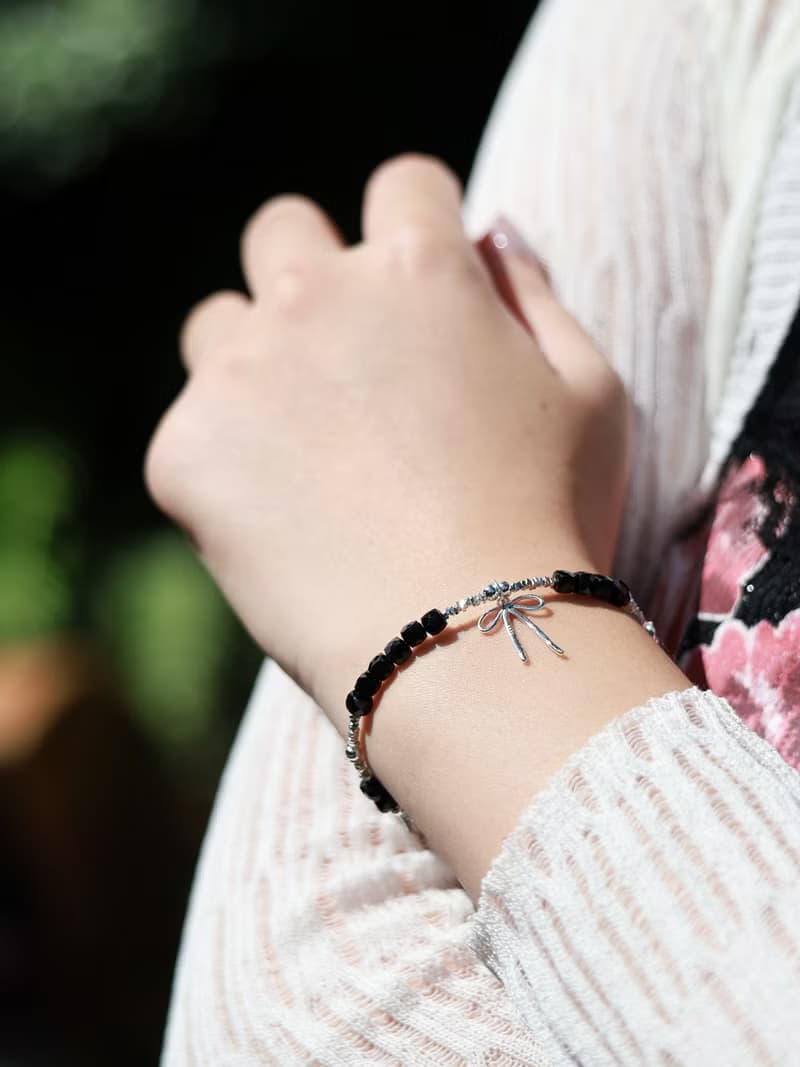 黛影。尖晶石方糖切工 Spinel S925純銀 時髦水晶手鍊