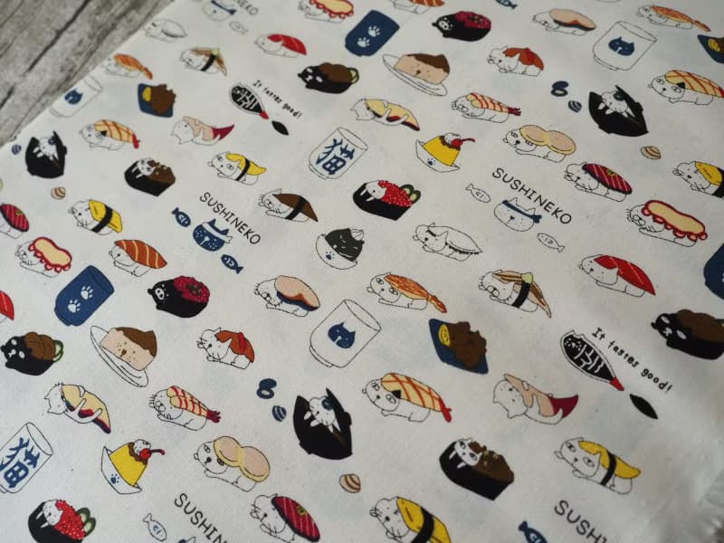 可愛和風食物圖案捲筆袋 餐具袋