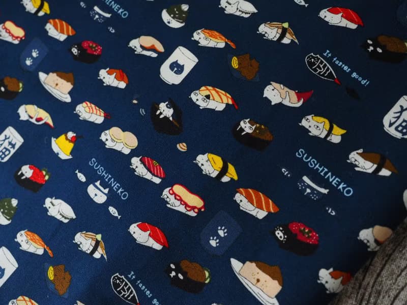 可愛和風食物圖案捲筆袋 餐具袋