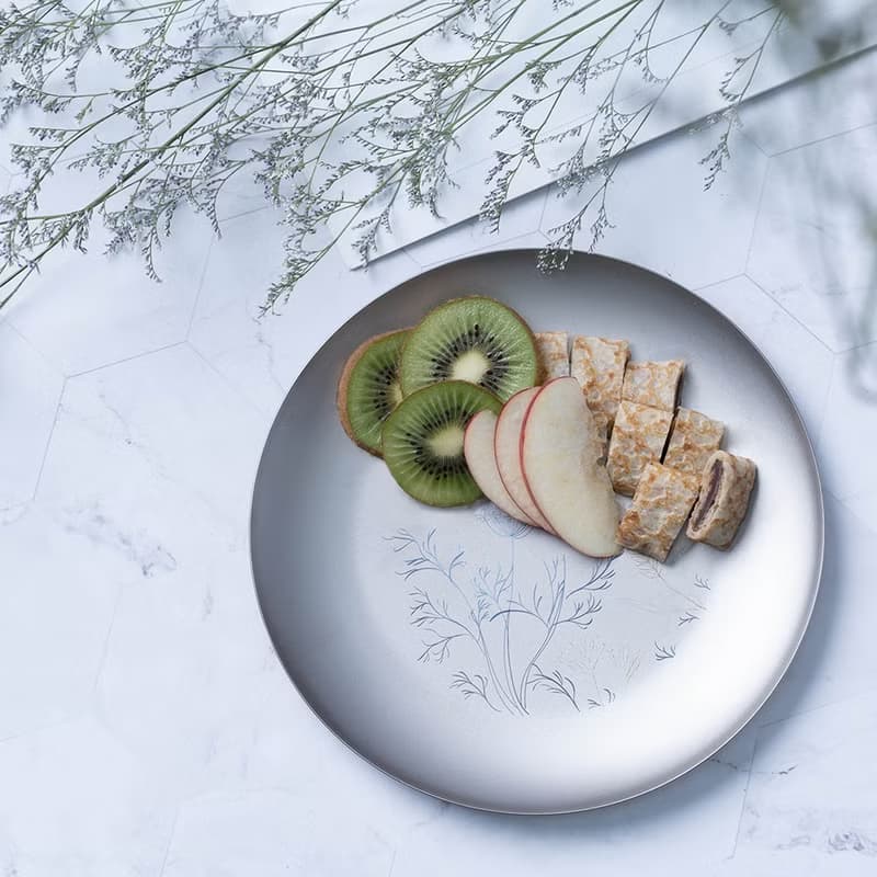 【花繪款】純鈦美食淺圓盤