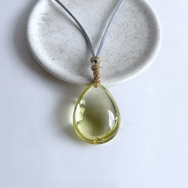 寶石系 天然礦石 檸檬晶 項鍊