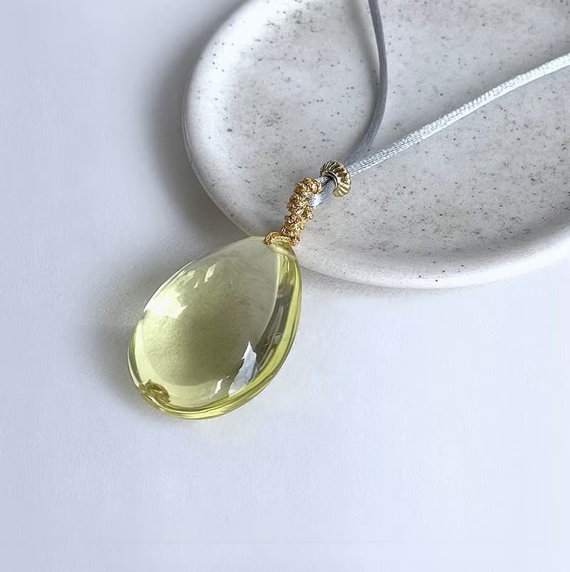 寶石系 天然礦石 檸檬晶 項鍊