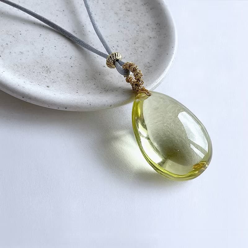 寶石系 天然礦石 檸檬晶 項鍊