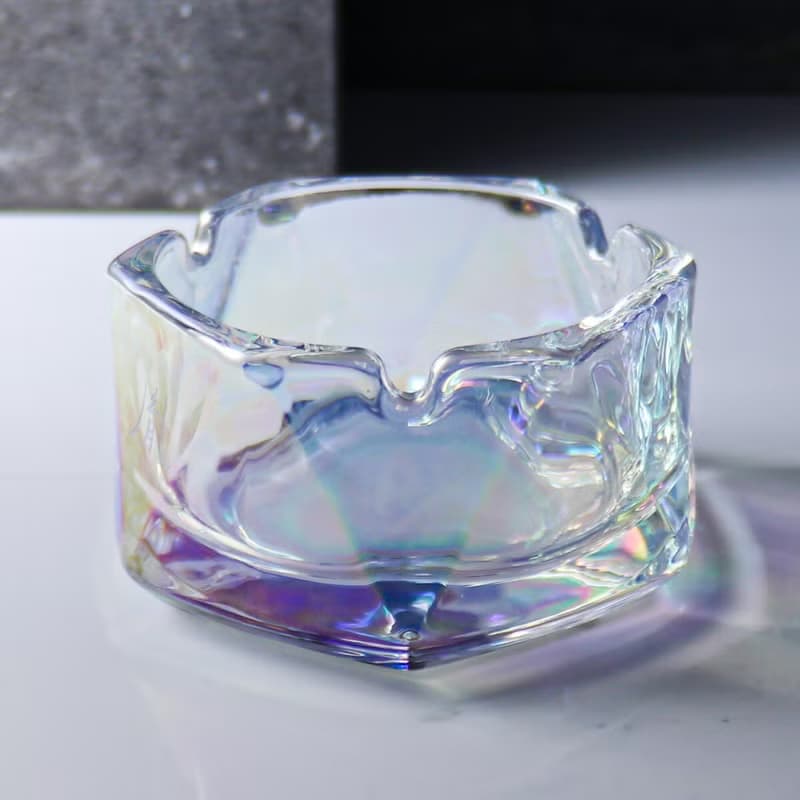12cm【幻色金字塔】玻璃菸灰缸刻字 長官老闆送禮