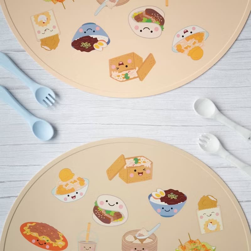 台灣小吃矽膠餐墊【兩色】-新加坡Little Bearnie
