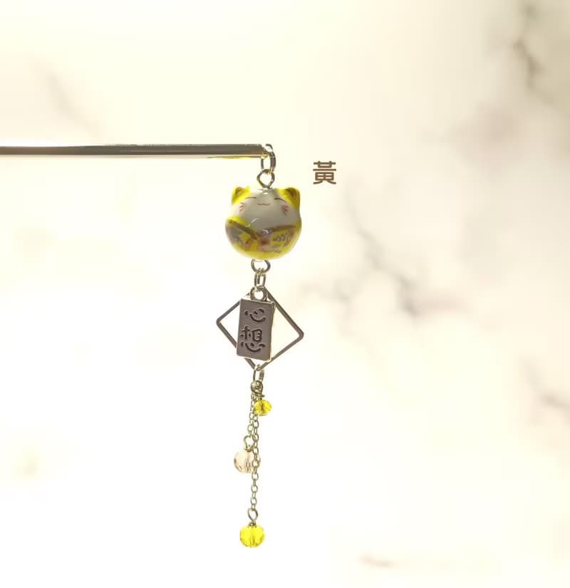 招財貓 心想事成 髮簪 造型