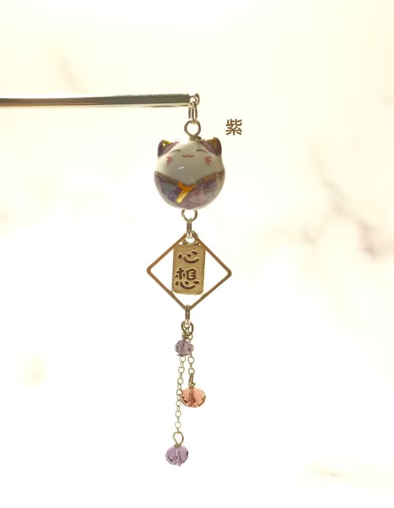 招財貓 心想事成 髮簪 造型