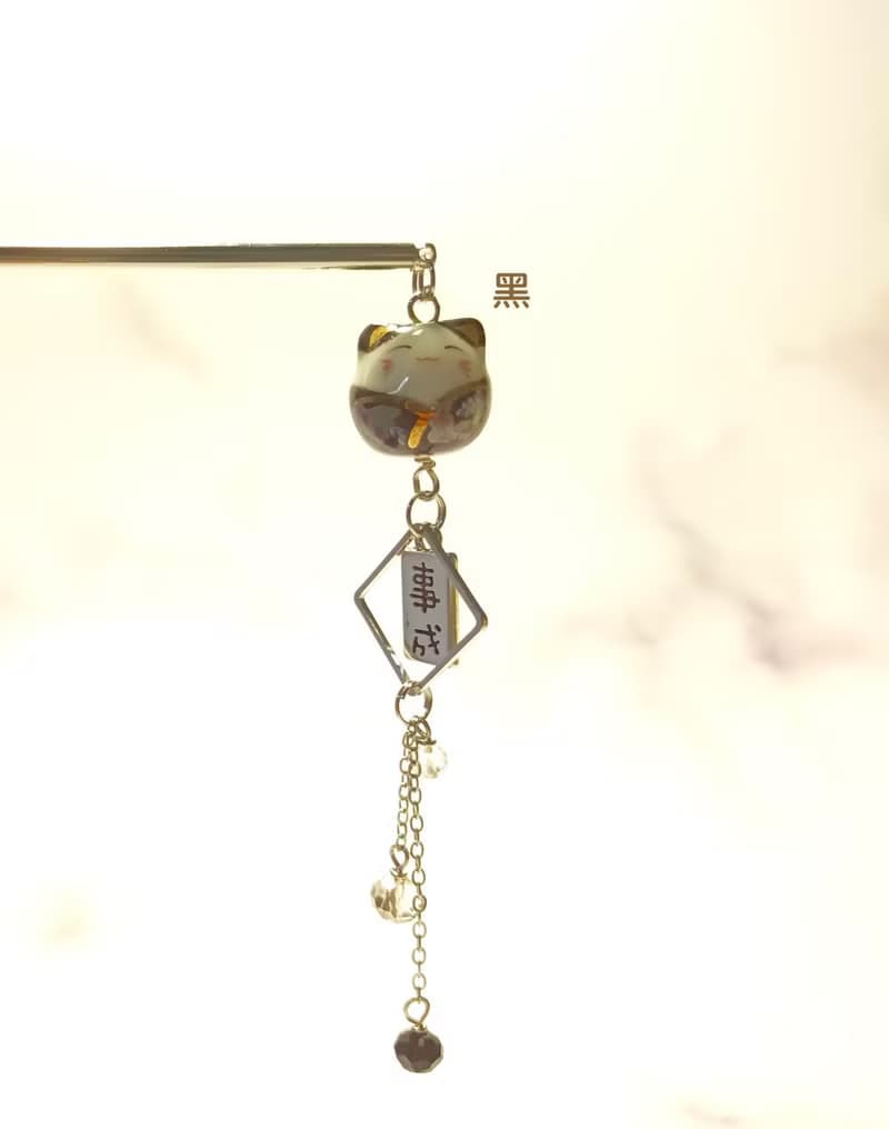 招財貓 心想事成 髮簪 造型