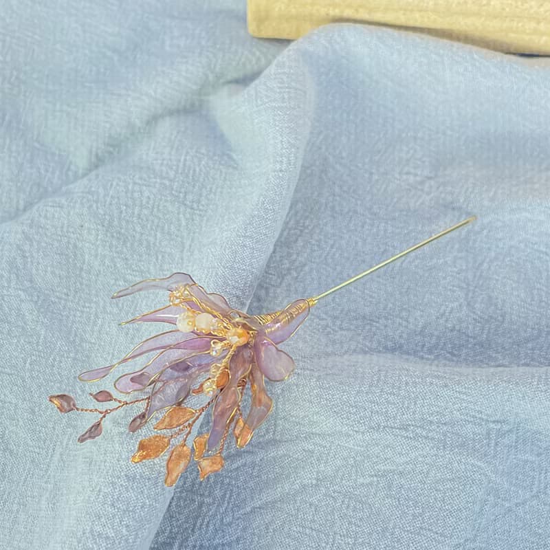 巧遇見心花束-自鎖飾-水晶花胸針-1043