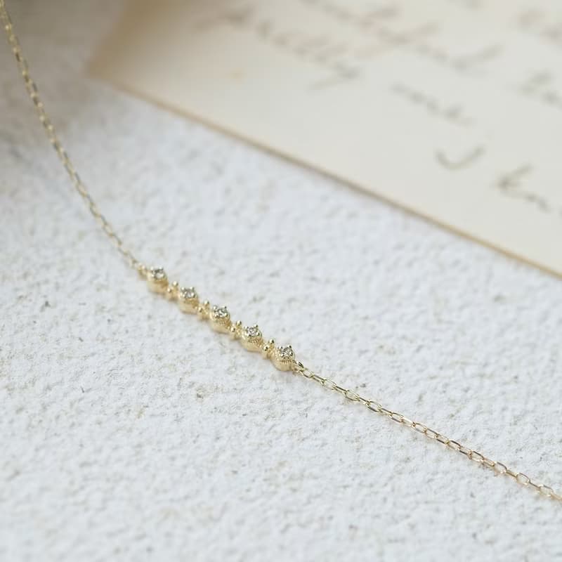 10K雕花排鑽調節手鍊