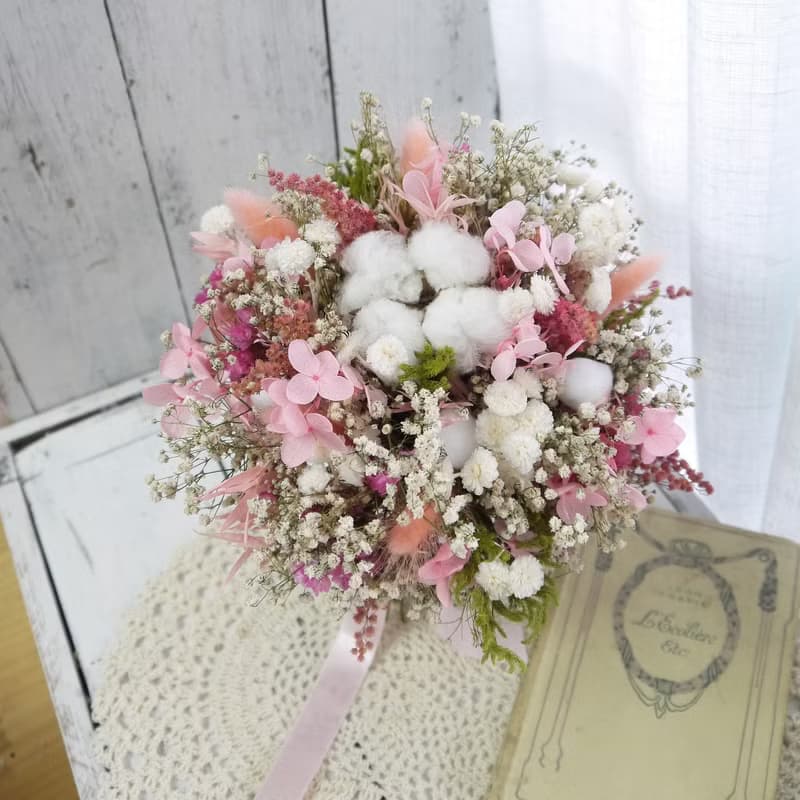 粉紅佳人 .甜蜜粉色系.情人節乾燥花生日婚禮花束