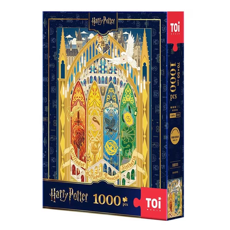 TOi圖益 哈利波特星光四學院1000片拼圖  星耀教堂窗收藏級禮物