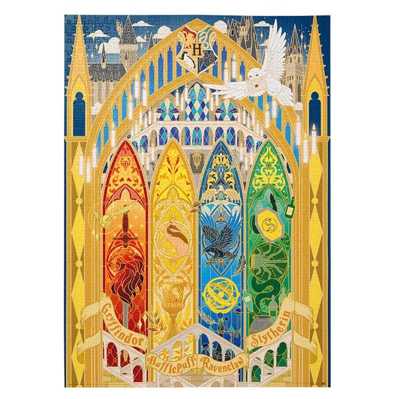 TOi圖益 哈利波特星光四學院1000片拼圖  星耀教堂窗收藏級禮物